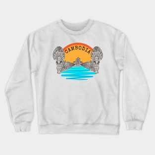 Angkor Thom Majesty: Cambodia's Ancient Wonder -- Sunset Edition V1 Crewneck Sweatshirt